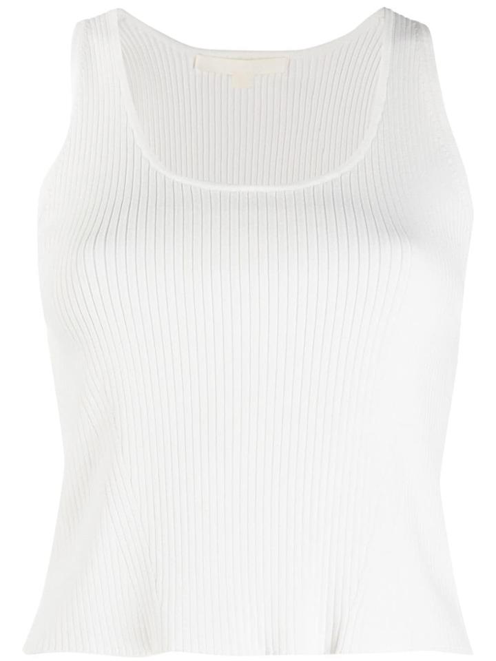 Jonathan Simkhai Ribbed Knit Sleeveless Top - White