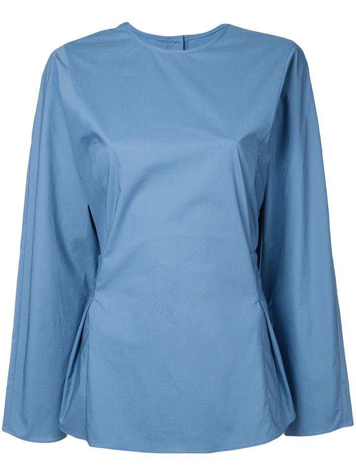 H Beauty & Youth Drawstring Top, Women's, Size: Small, Blue, Cotton