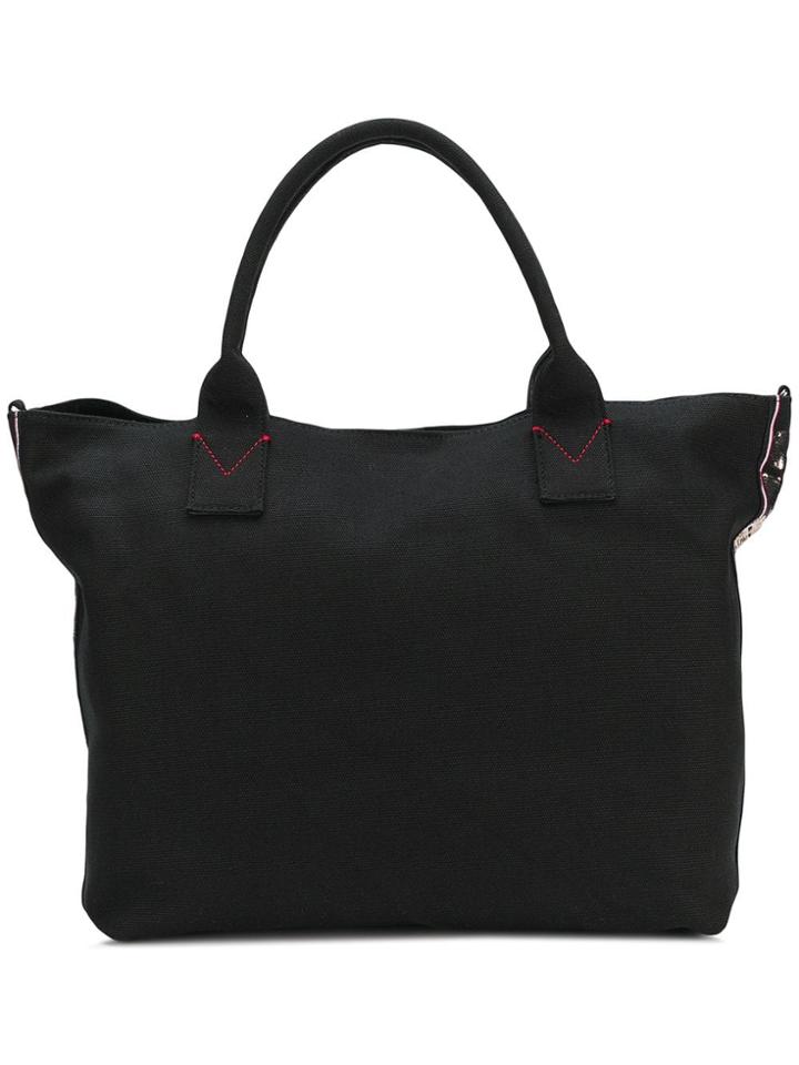 Pinko Sequin Logo Shopper Tote - Black