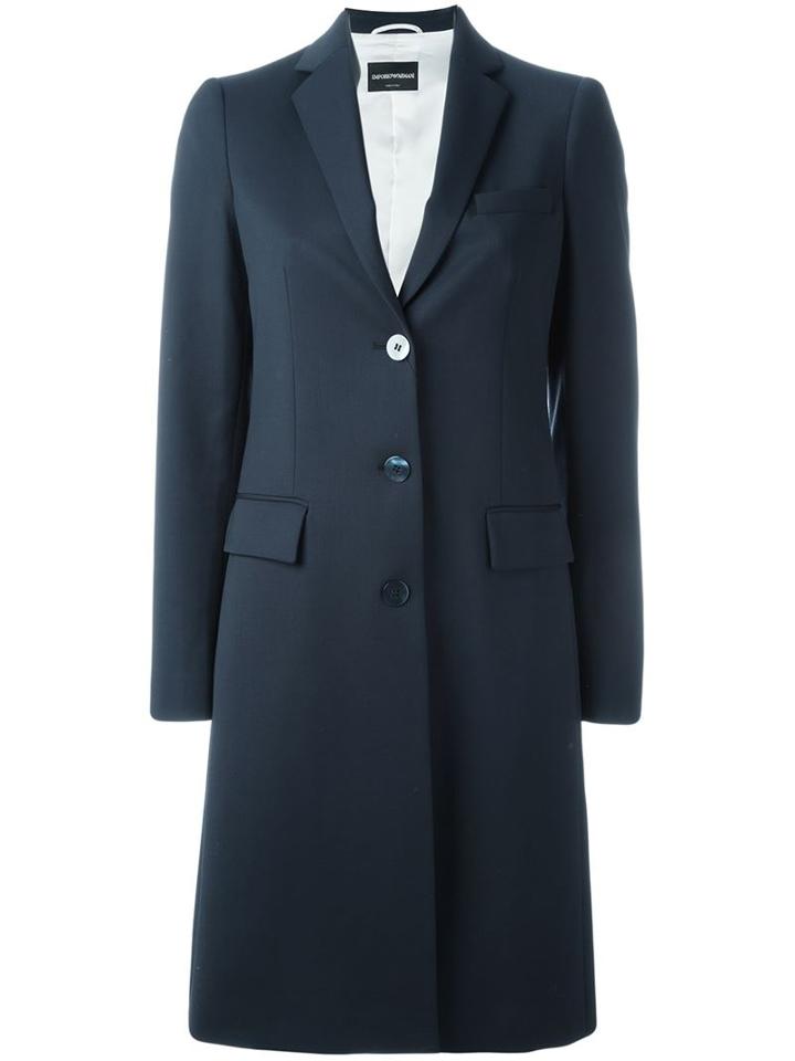 Emporio Armani Single Breasted Overcoat