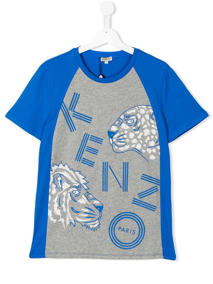 Kenzo Kids Logo Print T-shirt, Boy's, Size: 14 Yrs, Blue