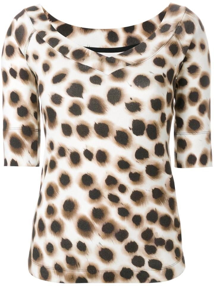 Marc Cain Leopard Print Blouse - Brown