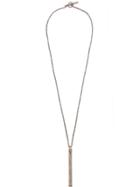 Parts Of Four Long Pendant Necklace - Silver
