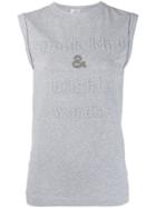 Brunello Cucinelli Speak Kind Tank Top - Grey