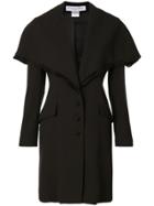 Christian Dior Vintage Oversized Lapel Fringed Coat - Brown
