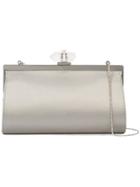 Marchesa Embellished Clasp Clutch Bag - Grey