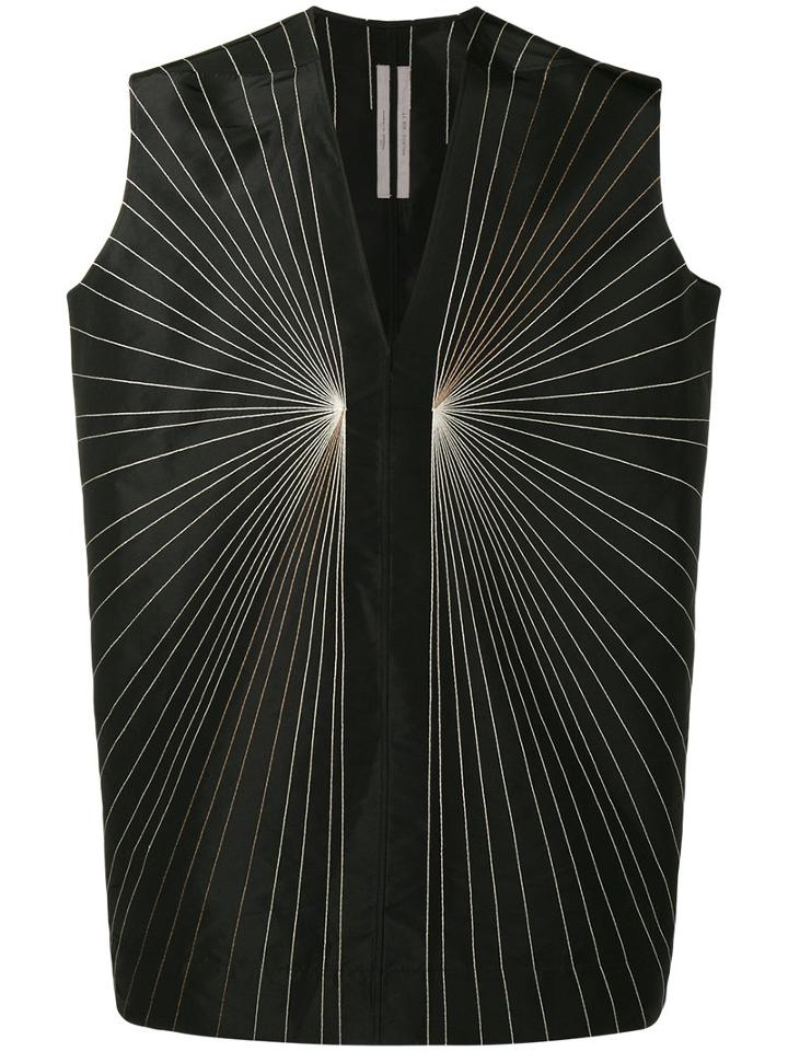 Rick Owens - Embroidered Vest Top - Men - Silk/acrylic/polyester/wool - L, Black, Silk/acrylic/polyester/wool