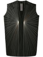 Rick Owens - Embroidered Vest Top - Men - Silk/acrylic/polyester/wool - L, Black, Silk/acrylic/polyester/wool