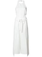 Derek Lam 10 Crosby - Tie Wrap Front Jumpsuit - Women - Linen/flax/viscose - 10, White, Linen/flax/viscose