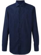 Etro Striped Shirt, Men's, Size: 42, Blue, Cotton/nylon