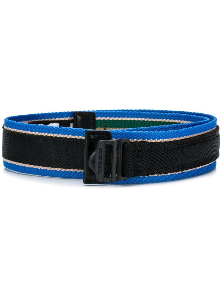 Diesel Adjustable Logo Belt - Black