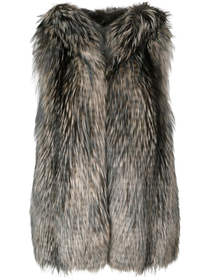 Blumarine Midi Gilet - Brown