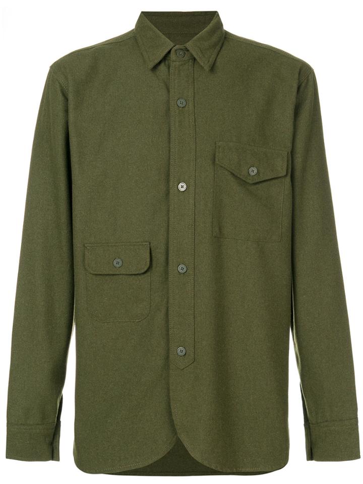 Han Kj0benhavn Fitted Military Shirt - Green