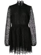 Giamba Floral Lace Dress - Black