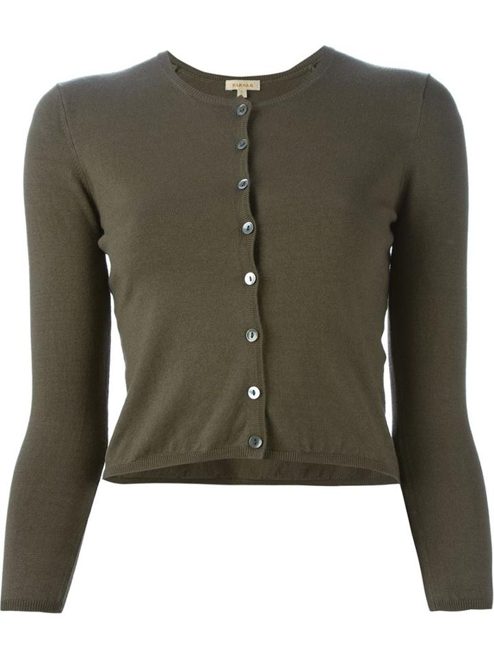P.a.r.o.s.h. Round Neck Cardigan, Women's, Size: Xs, Green, Silk/spandex/elastane/cashmere