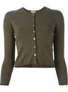 P.a.r.o.s.h. Round Neck Cardigan, Women's, Size: Xs, Green, Silk/spandex/elastane/cashmere