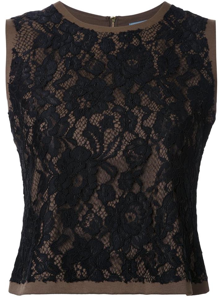 Guild Prime Lace Sleeveless Blouse, Women's, Size: 34, Black, Rayon