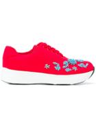 Prada Embellished Sneakers - Red