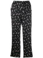 Love Stories Floral-print Cropped Trousers - Black