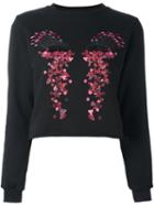 Giamba Cropped Sweatshirt, Women's, Size: 40, Black, Cotton