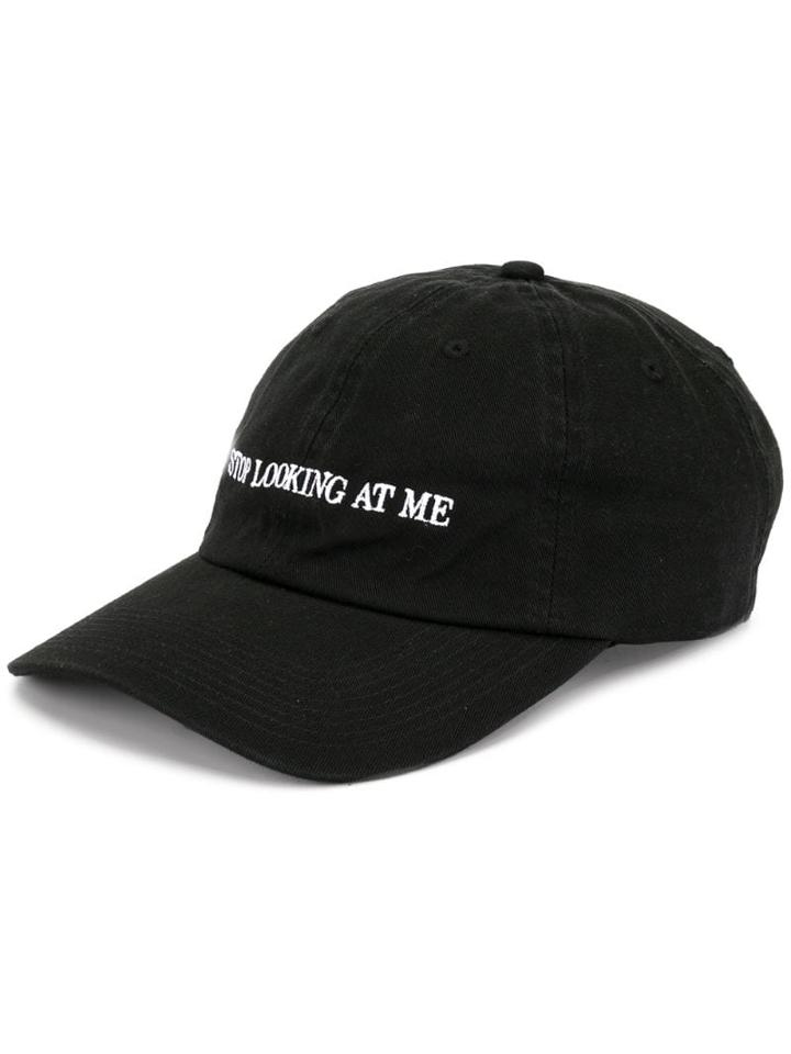 Nasaseasons Slogan Embroidered Cap - Black