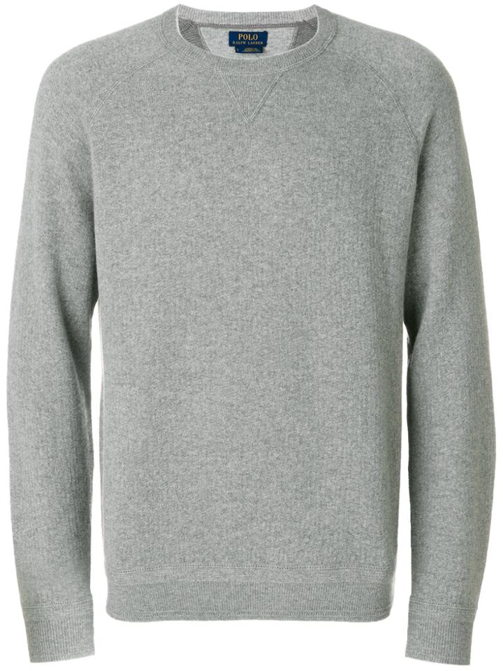 Polo Ralph Lauren Ribbed Trim Sweatshirt - Grey