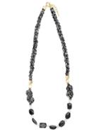 Francesca Romana Diana Embellished Necklace, Women's, Black