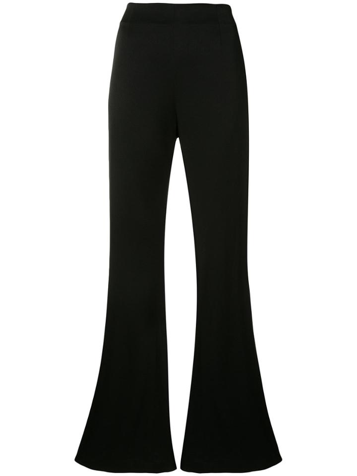 Galvan High Waisted Flared Trousers - Black