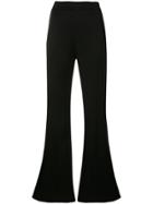 Galvan High Waisted Flared Trousers - Black