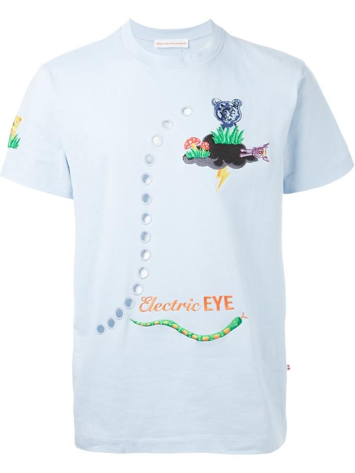 Walter Van Beirendonck Embroidered Eyelet T-shirt