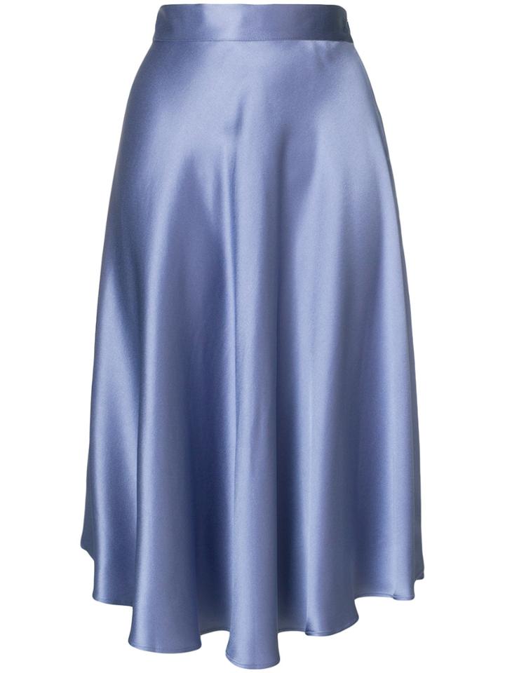Semicouture High Waist Midi Skirt - Blue