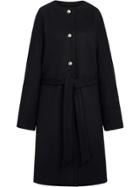 Mackintosh Black Wool & Cashmere Belted Coat