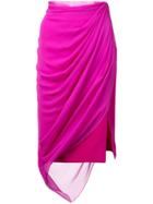 Prabal Gurung Draped Midi Skirt - Pink