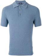Drumohr Polo Shirt, Men's, Size: 48, Blue, Cotton/polyamide