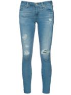 Ag Jeans Ripped Super Skinny Jeans, Women's, Size: 26, Blue, Cotton/polyurethane