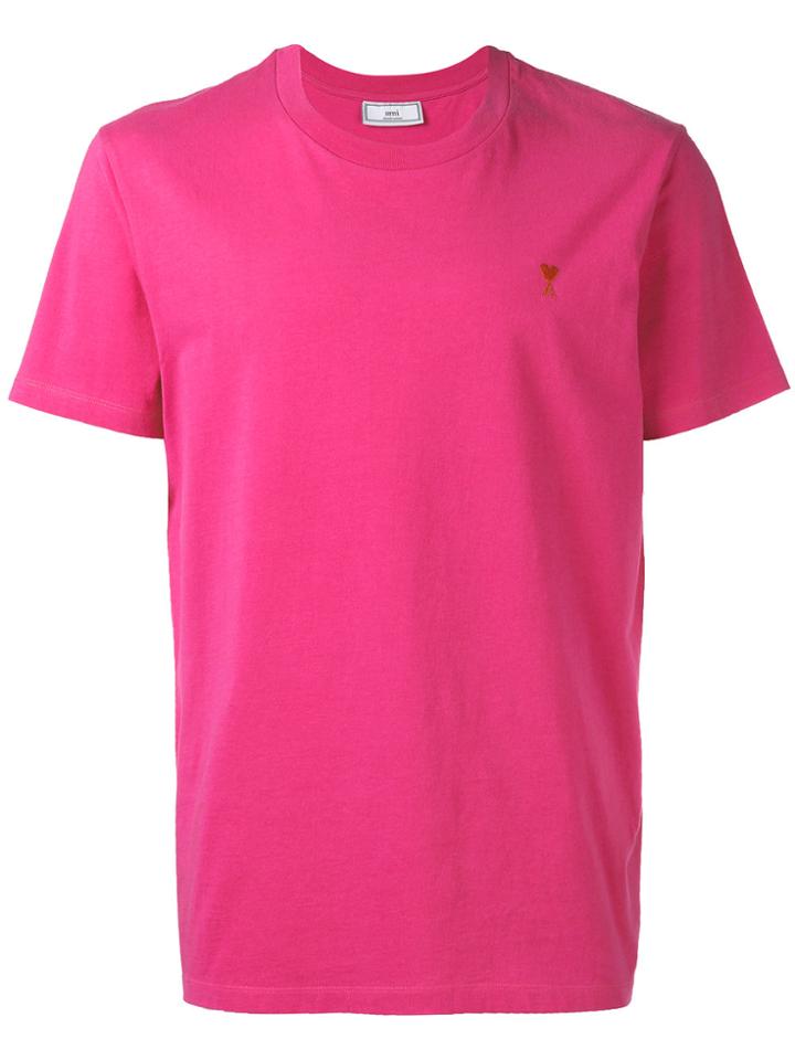 Ami Alexandre Mattiussi Ami De Coeur T-shirt - Pink & Purple