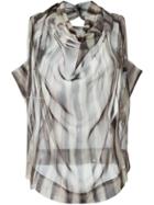 Vivienne Westwood Anglomania Striped Cowl Neck Blouse - Nude &