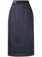 Fendi Pencil Denim Skirt - Blue