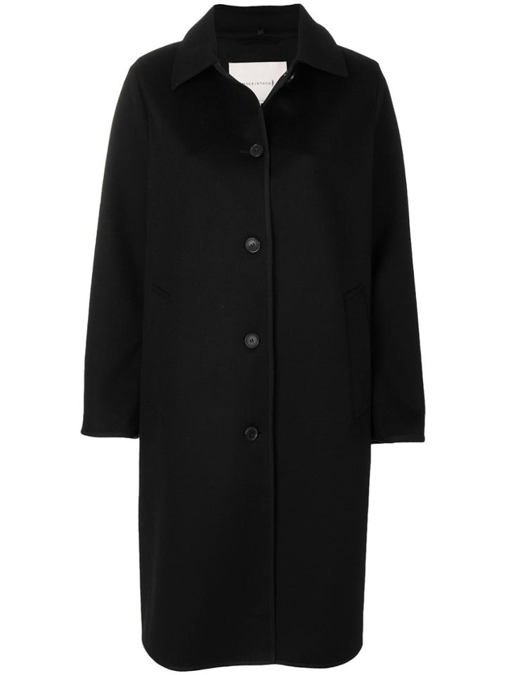Mackintosh Single Breasted Coat - Black