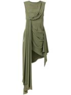 Off-white Asymmetric Dress - Green