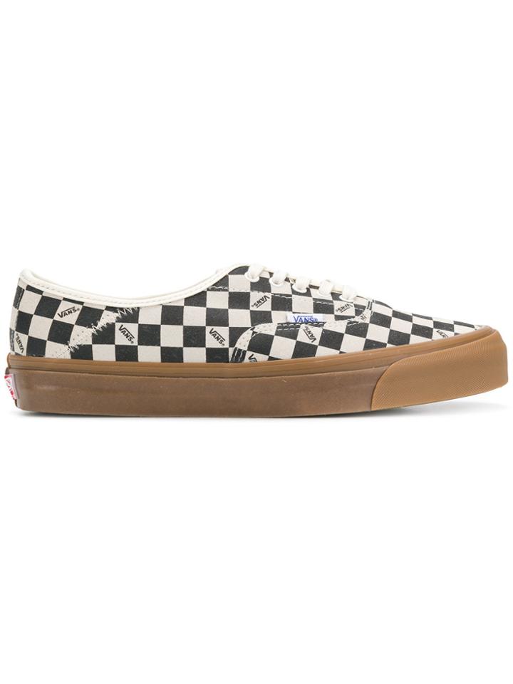 Vans Checked Lace-up Sneakers - White
