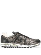 Premiata Lucyd Metallic Low Top Sneakers - Black