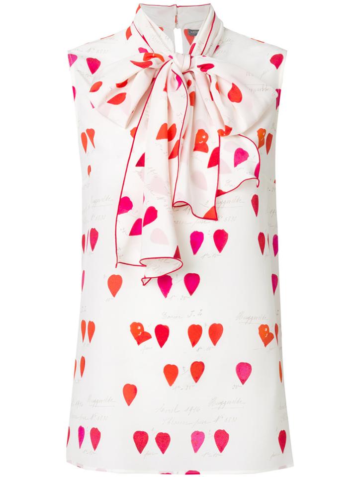 Alexander Mcqueen Heart Sleeveless Blouse - White