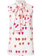 Alexander Mcqueen Heart Sleeveless Blouse - White