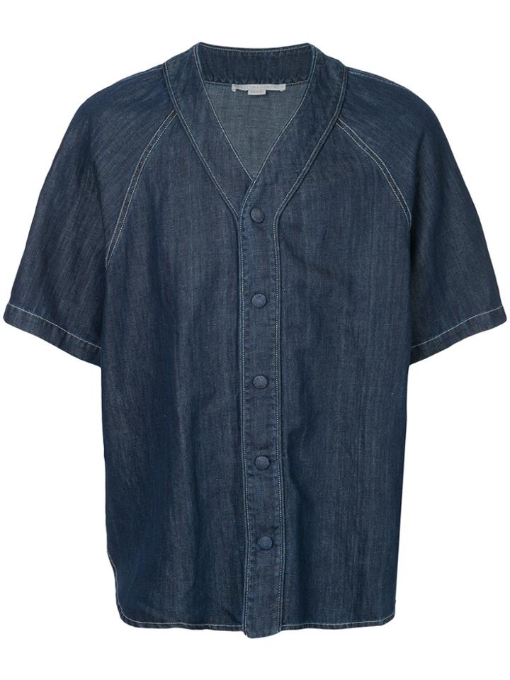 Stella Mccartney Embroidered Map Shirt - Blue