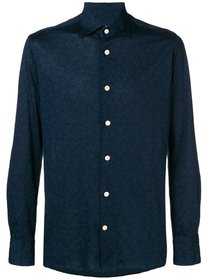 Kiton Long-sleeve Fitted Shirt - Blue