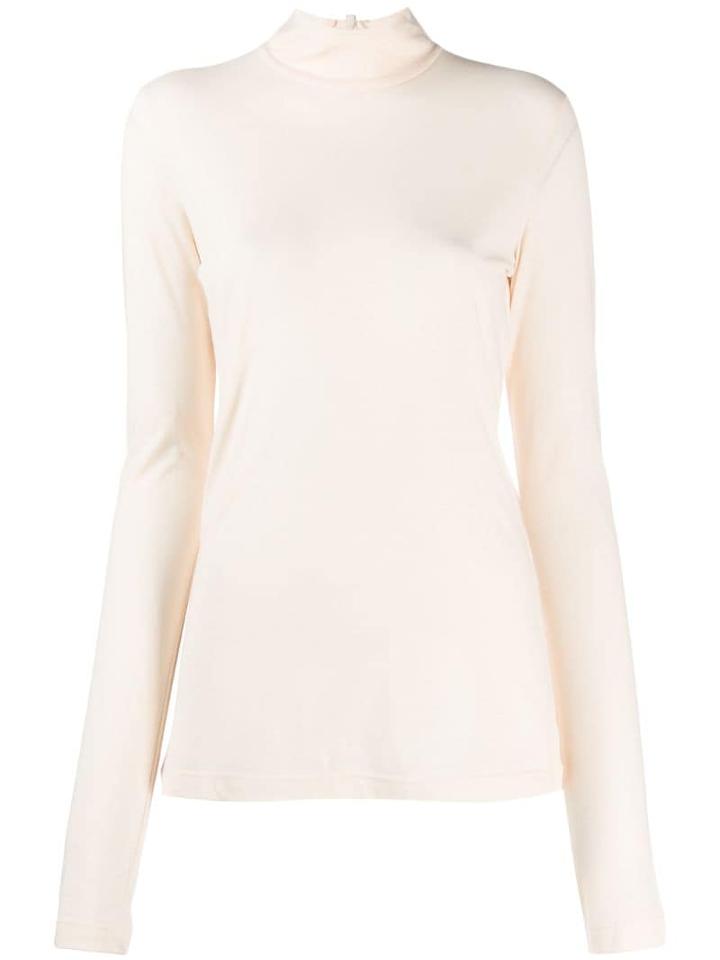 Jil Sander Turtleneck Long Sleeved T-shirt - Pink
