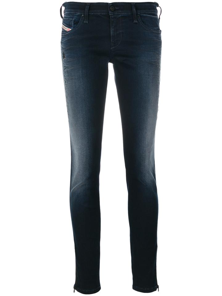 Diesel Skinzee Low Zip Jeans - Blue
