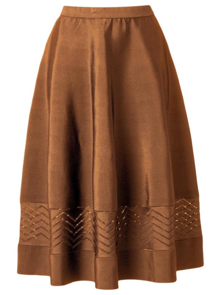 Gig Flared Skirt, Women's, Size: G, Brown, Viscose
