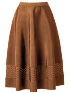 Gig Flared Skirt, Women's, Size: G, Brown, Viscose
